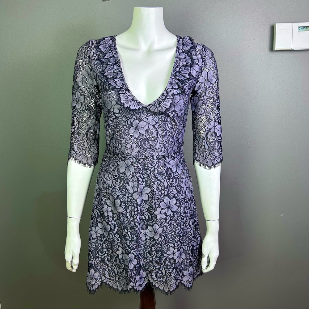 For Love & Lemons dress small all over floral lace academia retro regencycore